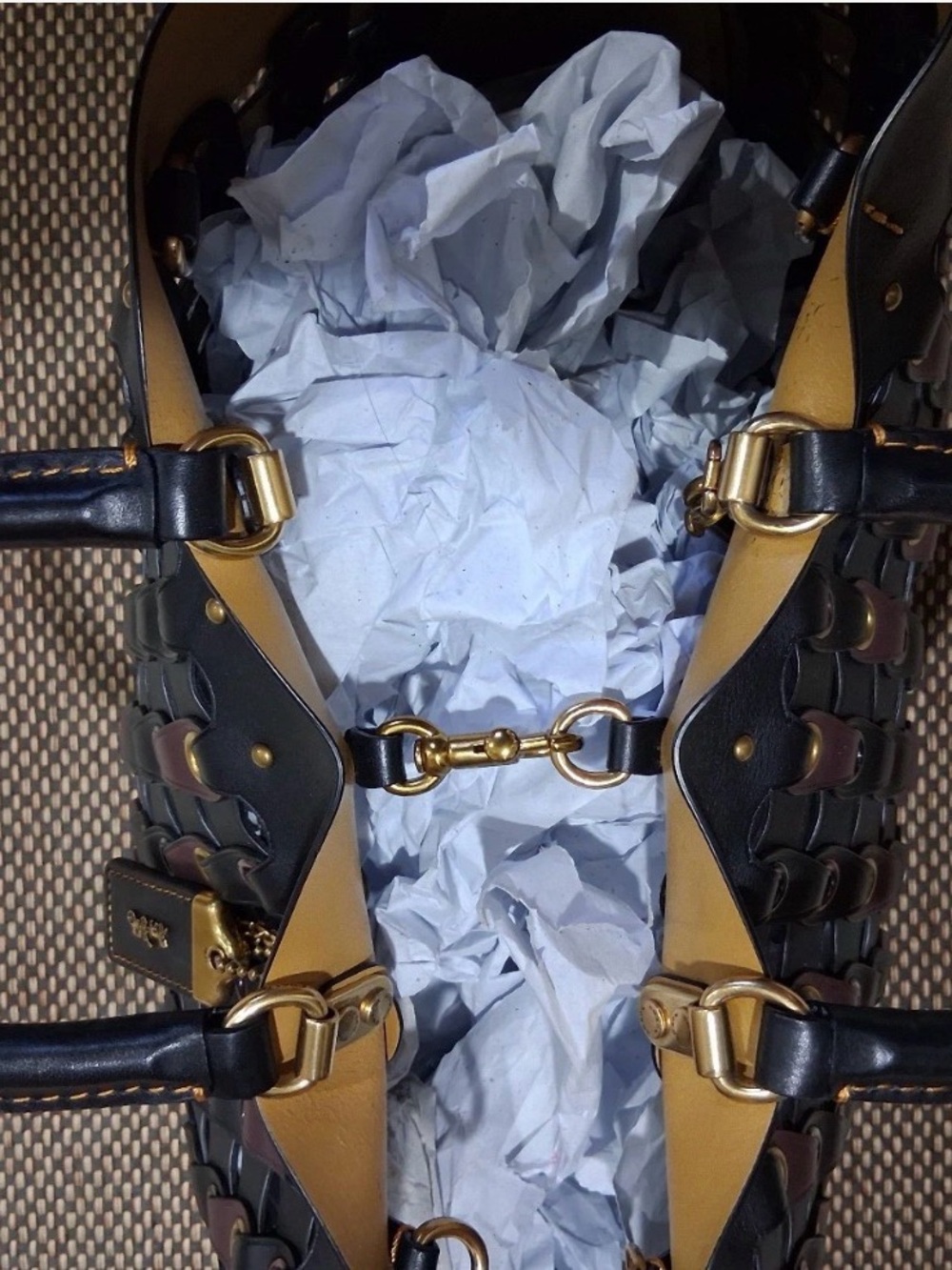 Coach Rare 1941 Leather ROGUE Chain Link Tote - Picture 13 of 13